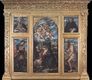 Girolamo Romanino Polyptych of the Nativity,with Saints Alexander,Jerome,Gaudioso and Filippo Benizzi oil painting picture wholesale